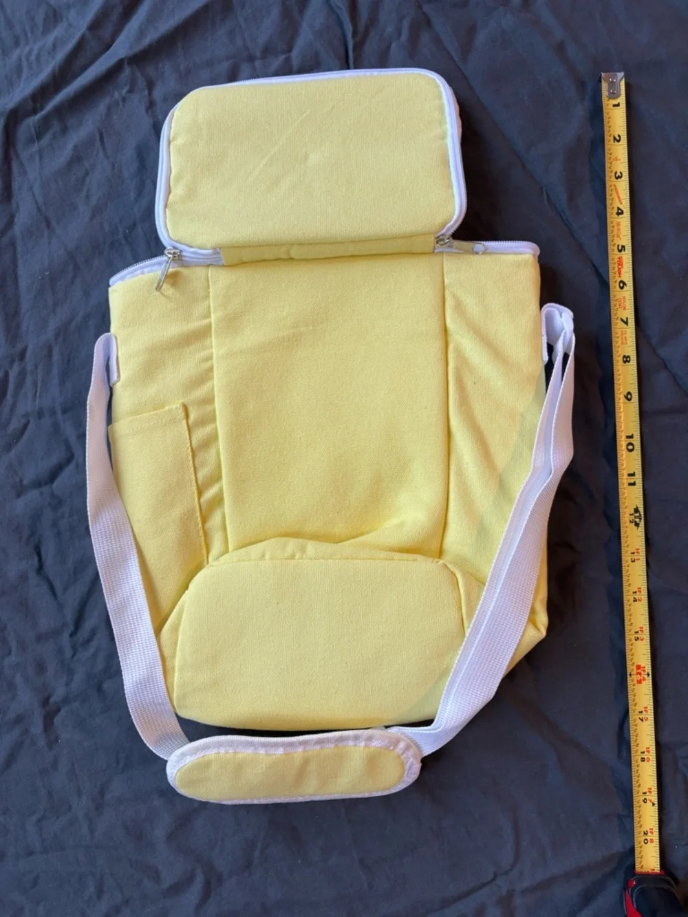 Camp Collection - Yellow Canvas
Cooler Bag with Vertical
Rainbow Stripe - Picture 2 of 4